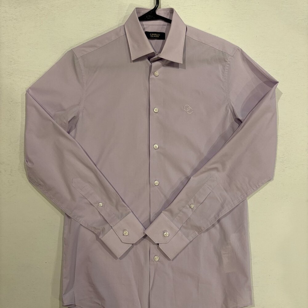 Roberto Cavalli Button Down Lavender Dress Shirt